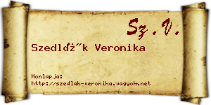Szedlák Veronika névjegykártya